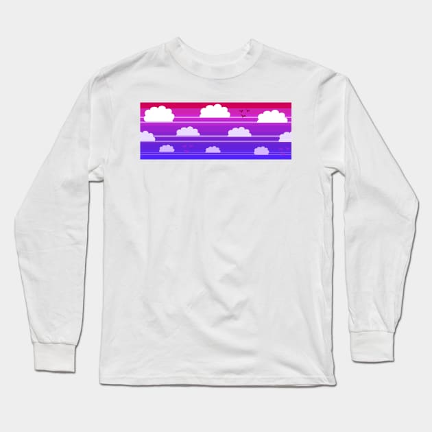 Sunset Clouds Long Sleeve T-Shirt by saradaboru